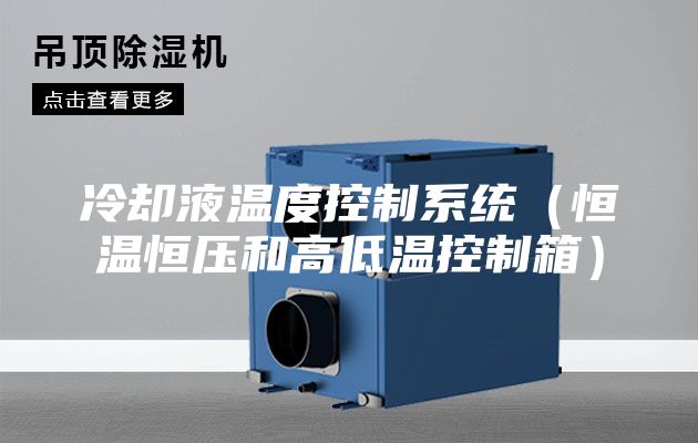 冷卻液溫度控制系統(恒溫恒壓和高低溫控制箱)